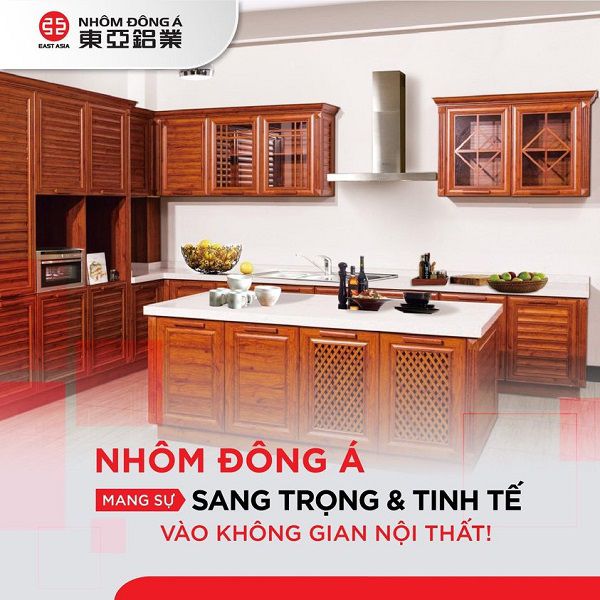 Nhôm thường Đông Á ứng dụng trong ngành nội thất