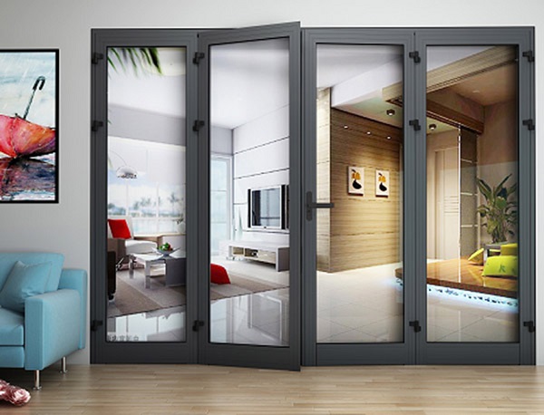Cửa nhôm mở quay 4 cánh